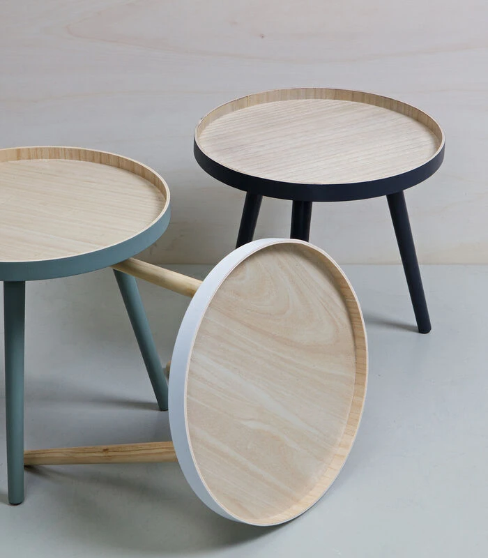 WOOOD Sasha Bijzettafel - MDF - Groen - 41x41x40.5 3 WOOOD Sasha Bijzettafel - MDF - Groen - 41x41x40.5 - Afbeelding 3