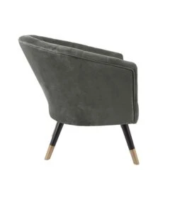 Leitmotiv Stoel Royal - Velvet Taupe Groen - 70x71x80cm -Meubels Voor Thuis 81f5679939874b2f8478100eca46de68