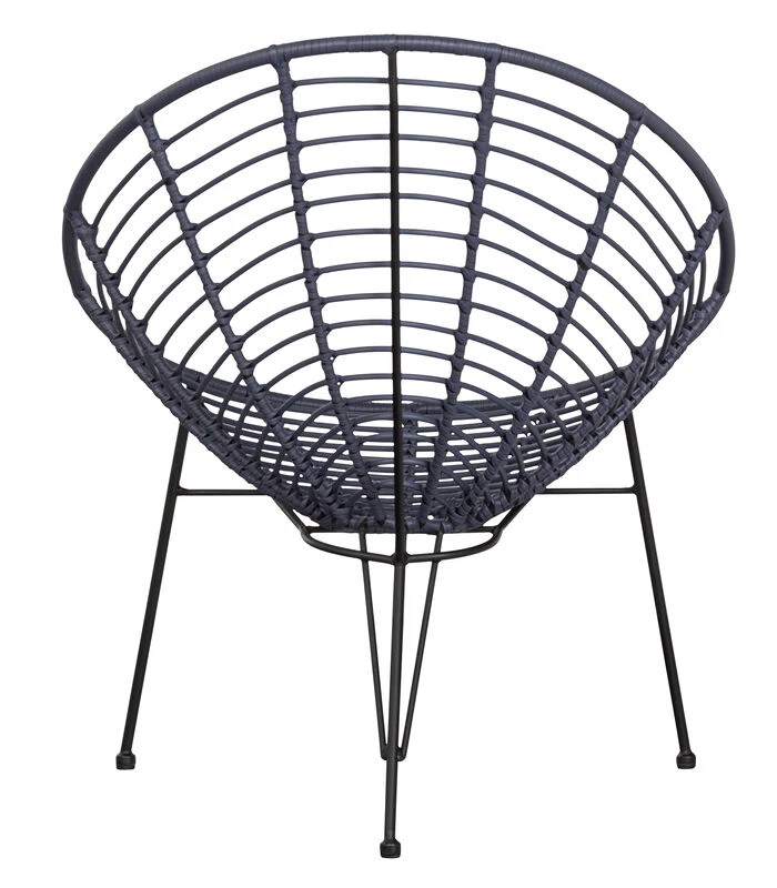 WOOOD Loungestoel Buiten Jane - PE/Metaal - Inkt - 88x72x81 4 WOOOD Loungestoel Buiten Jane - PE/Metaal - Inkt - 88x72x81 - Afbeelding 4