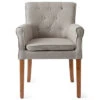 Eetkamerstoel Met Armleuning - La Scala Dining Armchair - Linnen Flax - Naturel