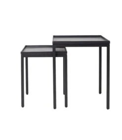 Bijzettafel Kendra - Zwart - Set