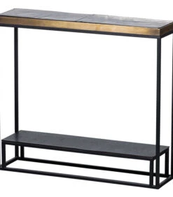 BePureHome Sunday Bijzettafel - Metaal/Glas - Zwart - 74x82x21