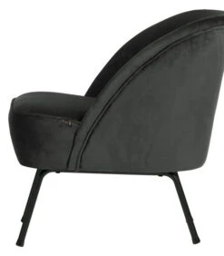 BePureHome Vogue Fauteuil - Velvet - Zwart - 69x57x70 -Meubels Voor Thuis 8a4636d0ea7f49b89196377afd2657fa