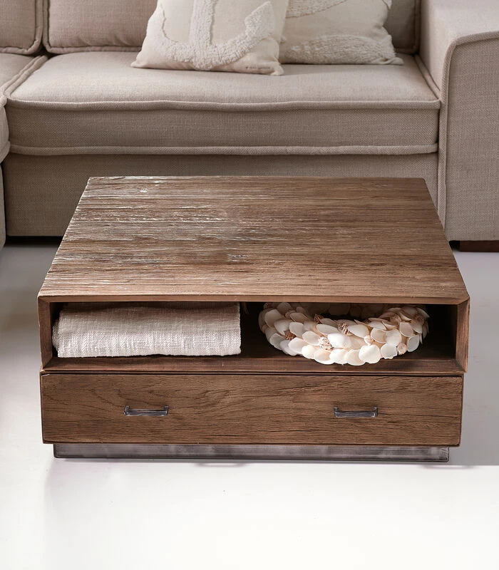 Salontafel Hout Verstelbaar - Detraut Table - Bruin 2 Salontafel Hout Verstelbaar - Detraut Table - Bruin - Afbeelding 2