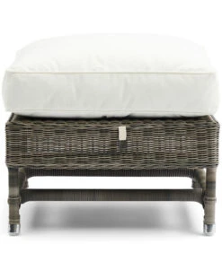 Poef Tuin - Nicolas Outdoor Voetenbankje - Grijs Wit