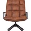 WOOOD Jouke Draaifauteuil Met Armleuning - Kunstleer - Cognac - 96x70x85