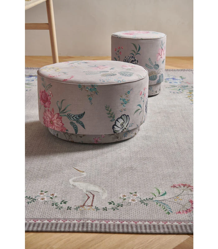 Pip Studio Poef Fleur Grandeur Medium - Khaki - 45x40x40 3 Pip Studio Poef Fleur Grandeur Medium - Khaki - 45x40x40 - Afbeelding 3