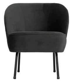BePureHome Vogue Fauteuil - Velvet - Zwart - 69x57x70