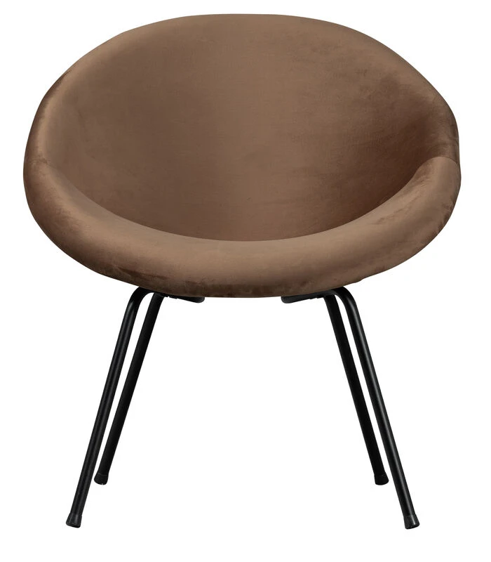 Fauteuil Moly - Velvet - Toffee - 74x75x76 3 Fauteuil Moly - Velvet - Toffee - 74x75x76 - Afbeelding 3