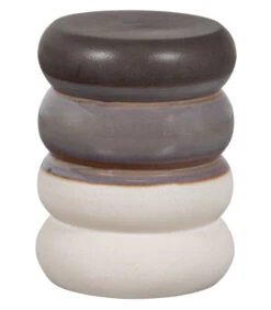 VTwonen Bulb Bijzettafel - Keramiek - Grijs - 44x34x34