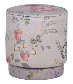 Pip Studio Poef Fleur Grandeur Medium - Khaki - 45x40x40