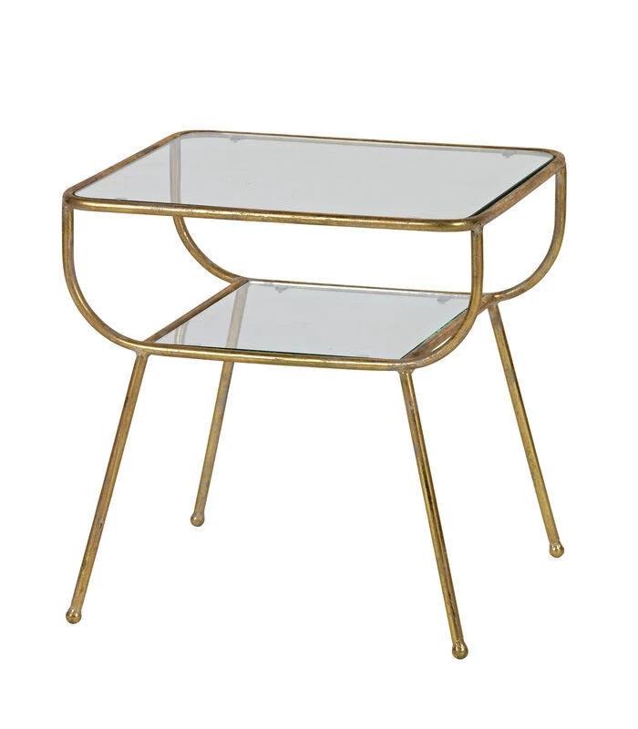 BePureHome Amazing Bijzettafel - Metaal - Antique Brass - 47x47x40,5 2 BePureHome Amazing Bijzettafel - Metaal - Antique Brass - 47x47x40,5 - Afbeelding 2