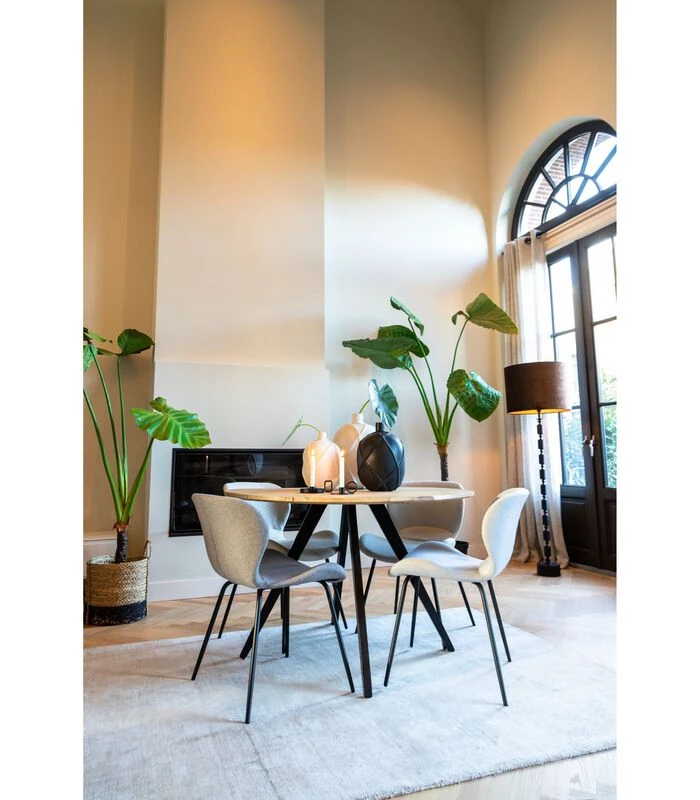 Eettafel Magnifera - Hout/Zwart - Ø120cm 5 Eettafel Magnifera - Hout/Zwart - Ø120cm - Afbeelding 5