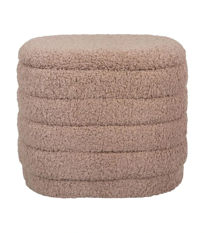 Leitmotiv Poef Cuddly - Bruin - 50x35x40 Cm 1 Leitmotiv Poef Cuddly - Bruin - 50x35x40 Cm