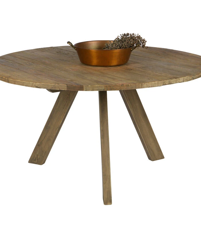 BePureHome Tondo Eettafel - Hout - Old Elm - 76x140x140 2 BePureHome Tondo Eettafel - Hout - Old Elm - 76x140x140 - Afbeelding 2