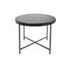 Leitmotiv Salontafel Smooth - Mat Zwart, Zwart Glas Top - 60x46cm