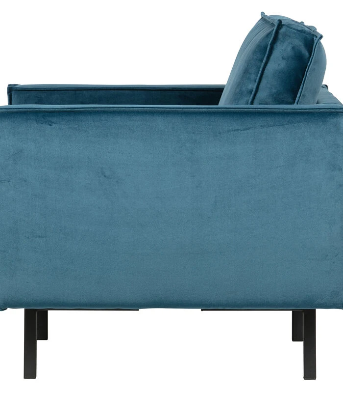 BePureHome Rodeo Fauteuil - Velvet - Blue - 85x105x86 3 BePureHome Rodeo Fauteuil - Velvet - Blue - 85x105x86 - Afbeelding 3