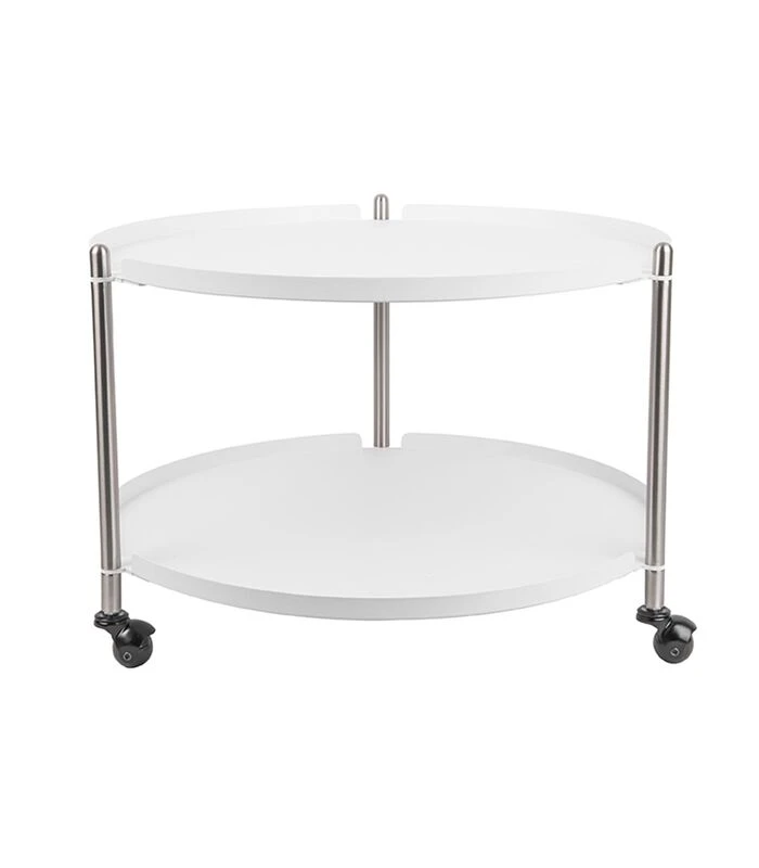 Leitmotiv Salontafel Thrill - Staal Nikkel Wit - 60x40cm 1 Leitmotiv Salontafel Thrill - Staal Nikkel Wit - 60x40cm