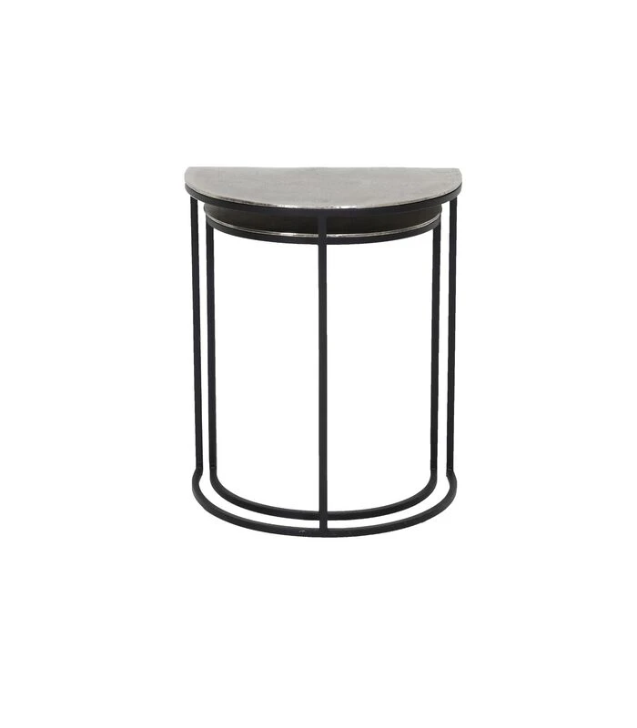 Bijzettafel Peto - Antiek Lood/Zwart - Set 2 Bijzettafel Peto - Antiek Lood/Zwart - Set - Afbeelding 2