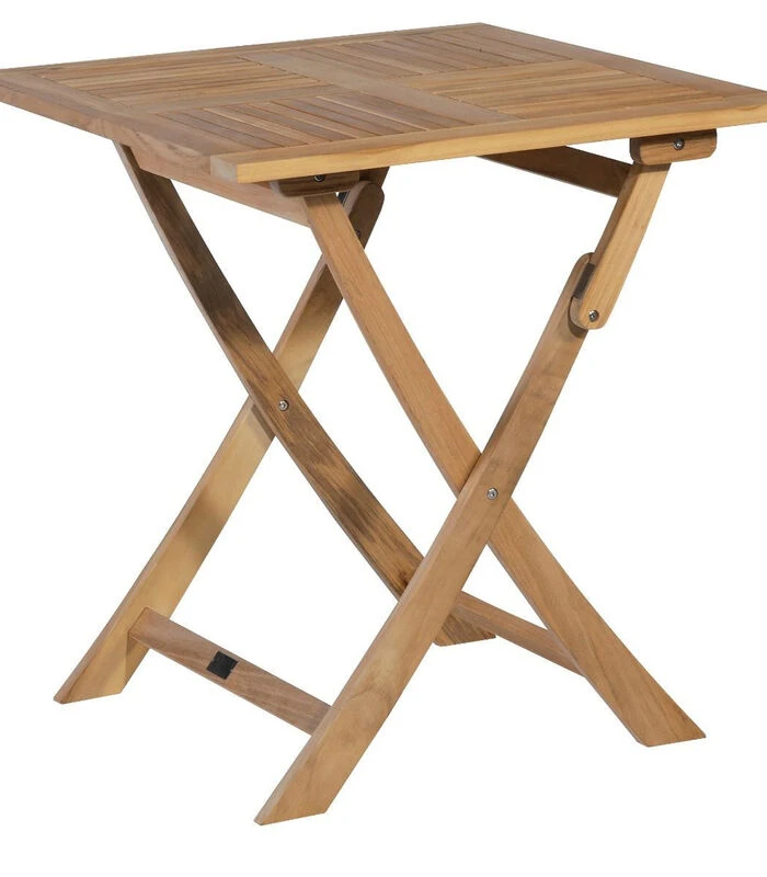 Inklaptafel Tuin Folding - Teak - Naturel - 75x70x70 1 Inklaptafel Tuin Folding - Teak - Naturel - 75x70x70