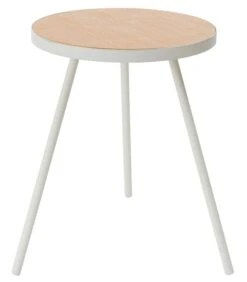 Yamazaki Round Side Table - Tower - White