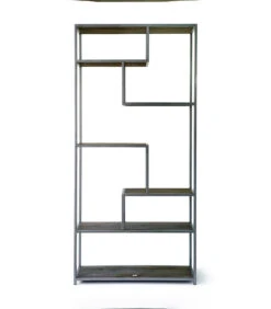 Midtown Book Cabinet - Gerecycled Eikenhout, Gerecycled Essenhout, IJzer - 100.0x35.0x213.0 Cm