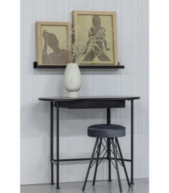 WOOOD Belle Bureau - Grenen/Metaal - Zwart - 75x90x42 -Meubels Voor Thuis a94d59aa1d3c4786becec74c30c35ce0