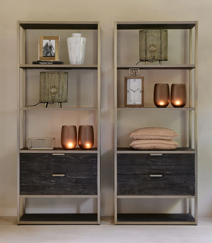 Boekenkast - Kast - Costa Mesa Book Cabinet - Zwart 2 Boekenkast - Kast - Costa Mesa Book Cabinet - Zwart - Afbeelding 2