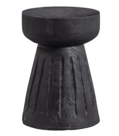 WOOOD Borre Kruk - Hout - Zwart - 40x28x28