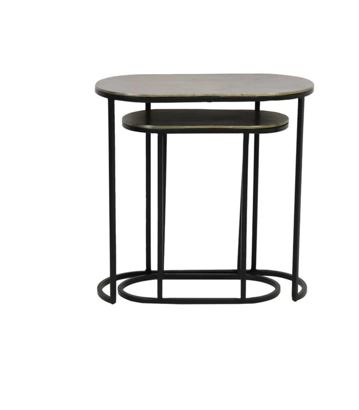 Bijzettafel Bocov - Antiek Brons - 53x26x53cm 1 Bijzettafel Bocov - Antiek Brons - 53x26x53cm