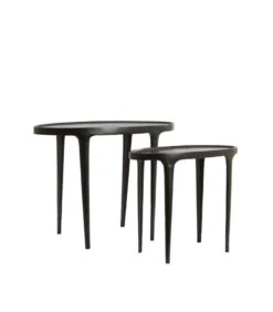 Bijzettafel Arica - Zwart - 70x33x53cm