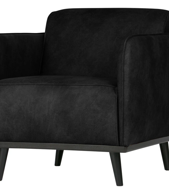 BePureHome Statement Fauteuil Met Arm - Polyester - Zwart - 77x72x93 2 BePureHome Statement Fauteuil Met Arm - Polyester - Zwart - 77x72x93 - Afbeelding 2