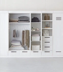 WOOOD Connect Kast 2-Deurs - Grenen - Wit - 195x94x53 -Meubels Voor Thuis b586a6c39fc24cf08363394b7e81447e