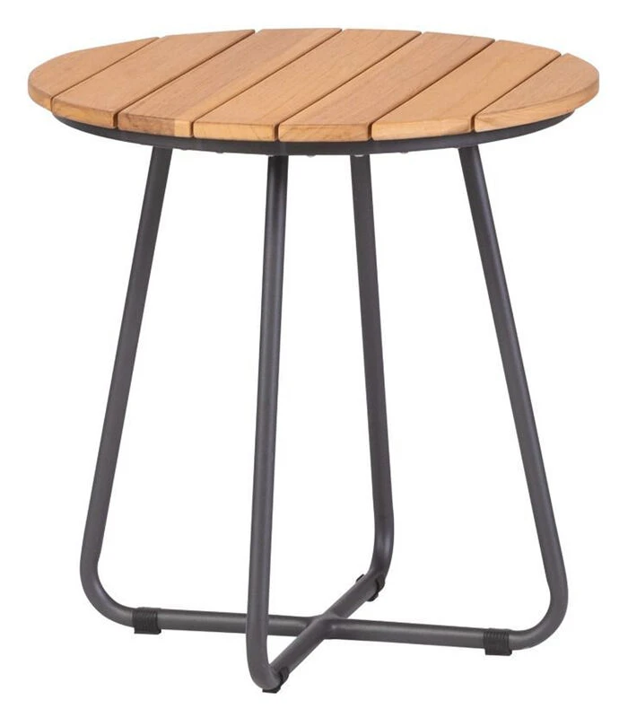 Bijzettafel Buiten Grace - Teak - Naturel - 52x50x50 1 Bijzettafel Buiten Grace - Teak - Naturel - 52x50x50