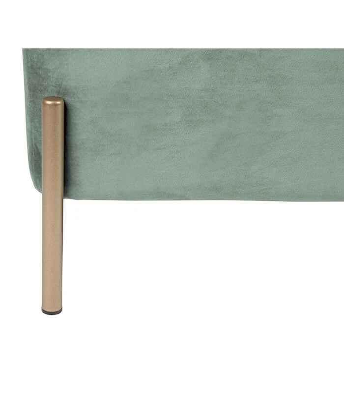 Leitmotiv Bank Snog XL - Velvet Jade Groen, Goud Geverfde Poten - 90x45x45cm 4 Leitmotiv Bank Snog XL - Velvet Jade Groen, Goud Geverfde Poten - 90x45x45cm - Afbeelding 4