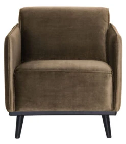 BePureHome Statement Fauteuil - Velvet - Taupe - 77x72x93