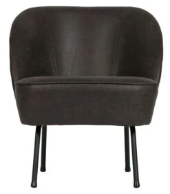 BePureHome Vogue Fauteuil - Recycle Leer - Zwart - 69x57x70