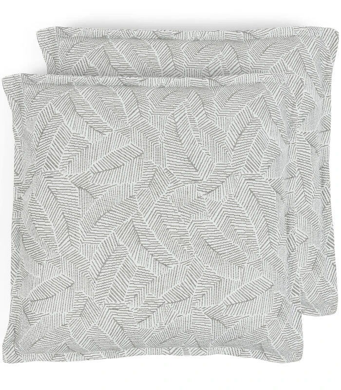 Bellagio Outdoor Box Cushion 50x50 Set Of 2,chanvre Botanique,argenté 1 Bellagio Outdoor Box Cushion 50x50 Set Of 2,chanvre Botanique,argenté