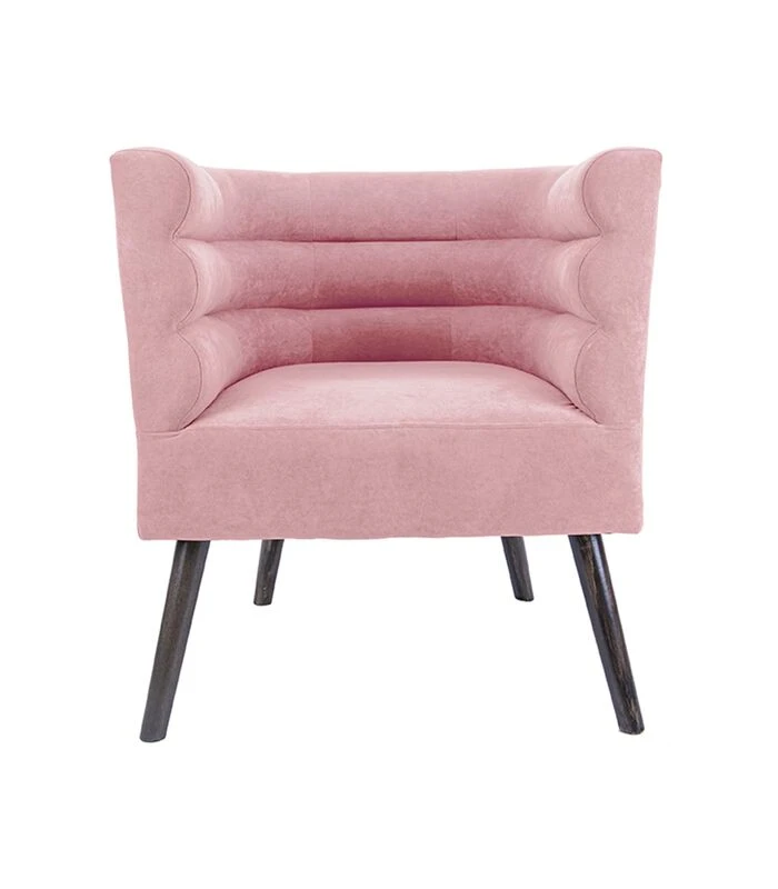 Leitmotiv Stoel Explicit - Suede Look Roze - 74x71x74cm 2 Leitmotiv Stoel Explicit - Suede Look Roze - 74x71x74cm - Afbeelding 2