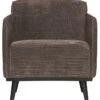 BePureHome Statement Fauteuil Met Arm - Ribstof - Taupe - 77x72x93