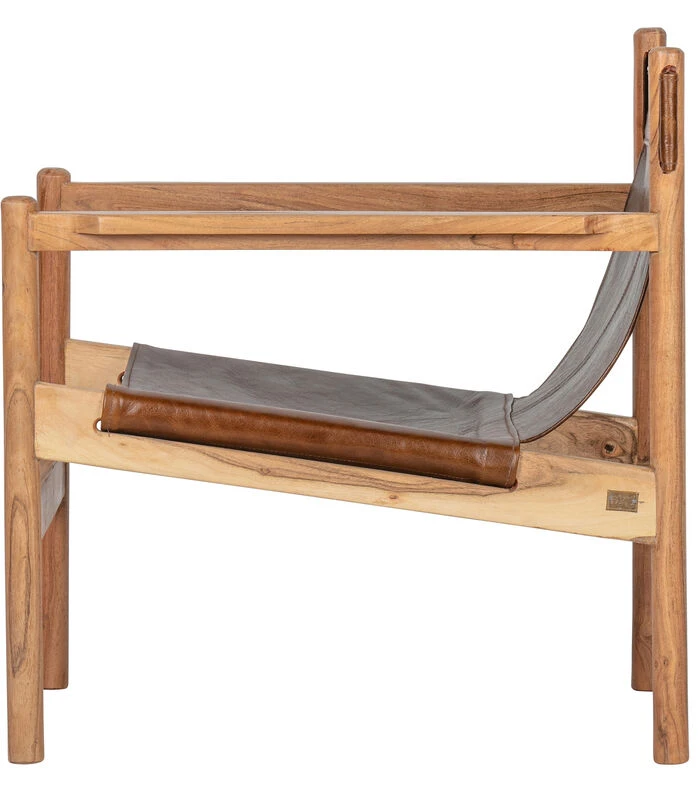 BePureHome Chill Fauteuil - Echt Leer - Bruin - 75x68x72 3 BePureHome Chill Fauteuil - Echt Leer - Bruin - 75x68x72 - Afbeelding 3