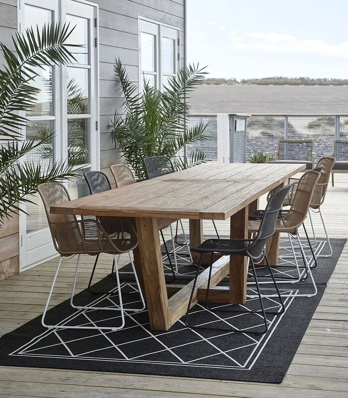 Tuintafel Hout - Tanjung Outdoor Dining Table - 400x100 Cm - Bruin 2 Tuintafel Hout - Tanjung Outdoor Dining Table - 400x100 Cm - Bruin - Afbeelding 2