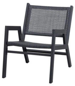 WOOOD Pem Fauteuil Met Armleuning - Aluminium - Zwart - 75x62x78