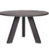 WOOOD Eettafel Rhonda - Eiken - Blacknight - 77x129x129