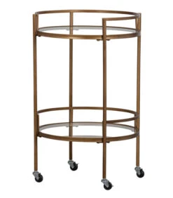 Exclusive Zora Trolley - Metaal/Glas - Antique Brass - 79x50x50