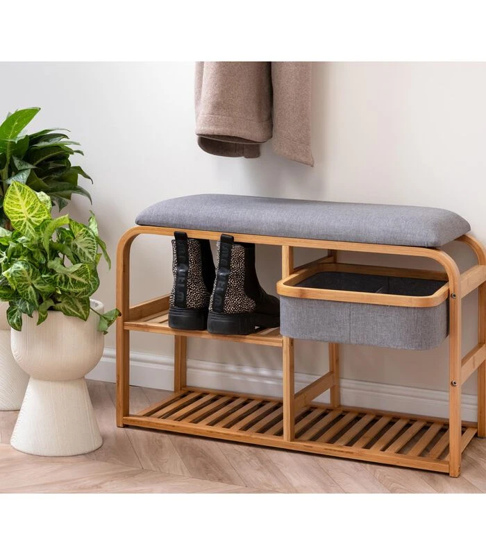 Leitmotiv Bank Dure - Bruin - 69,5x30x45 Cm 2 Leitmotiv Bank Dure - Bruin - 69,5x30x45 Cm - Afbeelding 2