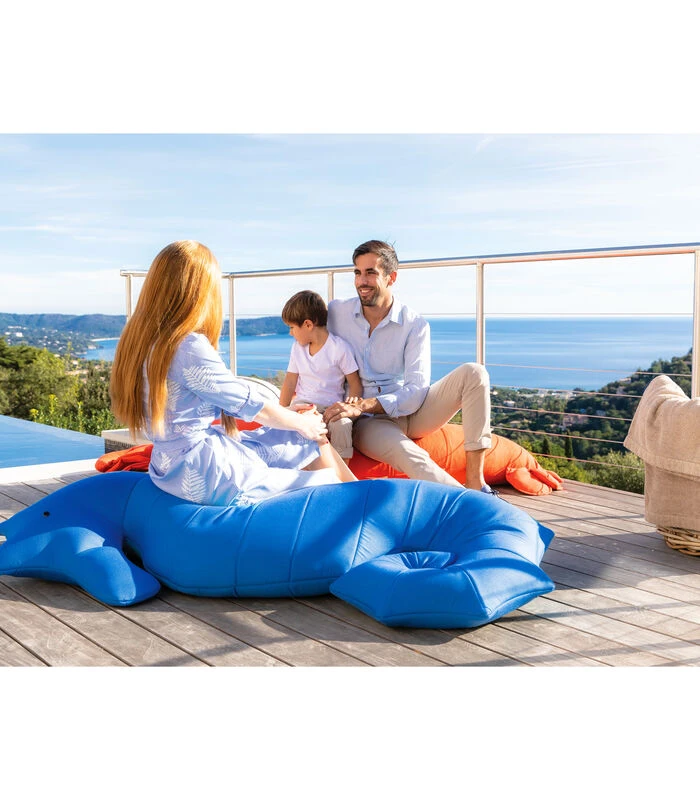 Drijvende XL-buitenpoef Zeepaardjevorm 2 Drijvende XL-buitenpoef Zeepaardjevorm - Afbeelding 2