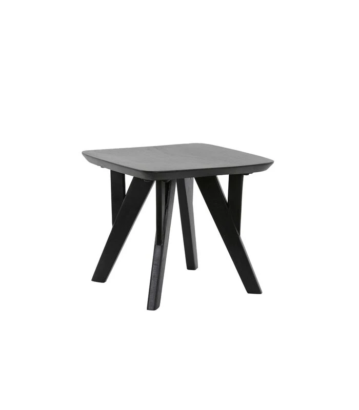 Bijzettafel Quenza - Zwart - 44x44x36cm 1 Bijzettafel Quenza - Zwart - 44x44x36cm