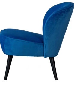 WOOOD Fauteuil Sara - Polyester - Felblauw - 71x59x70 -Meubels Voor Thuis cdb3807c6ede46678760fb7d703a61ed