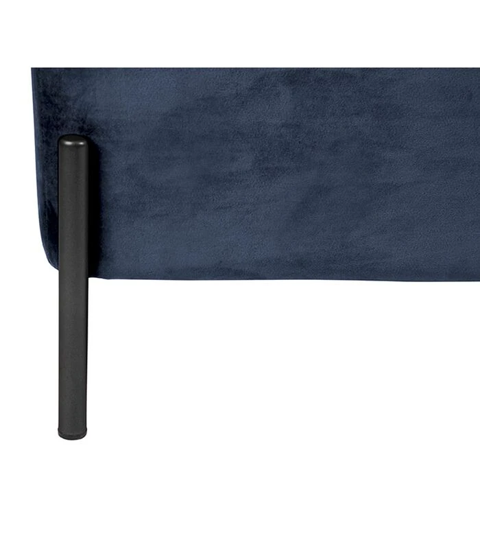 Leitmotiv Bank Snog XL - Velvet Donkerblauw, Mat Zwarte Poten - 90x45x45cm 5 Leitmotiv Bank Snog XL - Velvet Donkerblauw, Mat Zwarte Poten - 90x45x45cm - Afbeelding 5